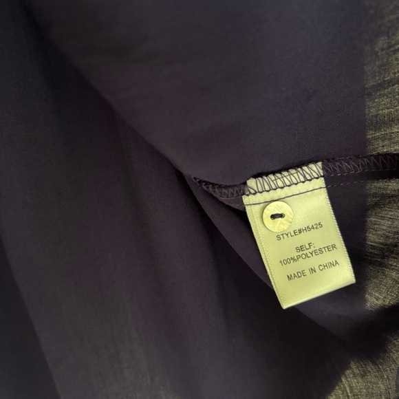 NWT JODIFL Indigo Purple Long Sleeve Embroidered Blouse Women’s Medium Boho - Picture 9 of 11